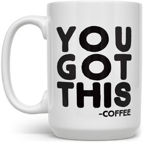 You Got This Funny Coffee Mug, Gift for Coworker Friend Boss, Motivational Inspirational Fun Cup (11oz)