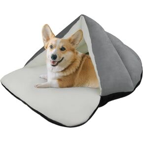 Ultra Soft Polar Fleece Dog Bed - Washable Pet House Cave Bed for Small Medium Dog Cat Waterproof Surface Bottom 28 x 27 Inches Dog Bed Cat Bed Gray