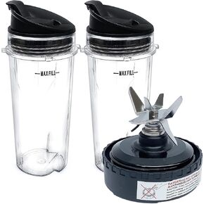 Replacement Parts Blade Assembly with 2 cups, Compatible with Ninja Blender BL810 BL810C BL810Q BL820