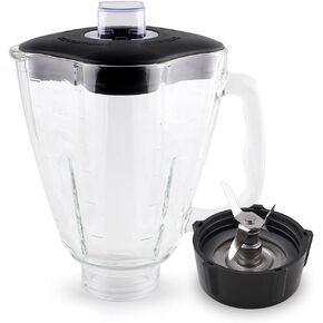 Replacement Parts 5 cup Clover leaf shaped glass jar Assembly, Compatible with Oster blenders