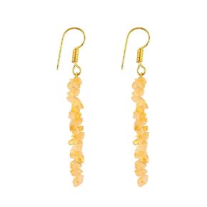 Natural Raw Citrine Chips Earring, Gemstone Earrings, Genuine Gemstone, Birthstone, Gift for Her, Healing Stone