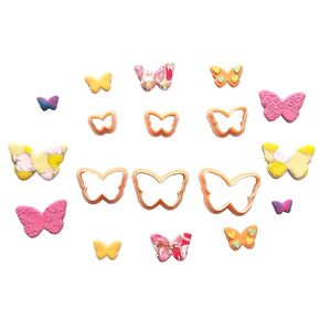 Jinnyous Jewellery Butterfly Polymer Clay Cutter Cookie Cutter Set of 6