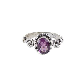 Natural Tanzanite Gemstone 925 Sterling Silver Handcrafted Bohemian Ring Size 6, Tanzanite Jewelry Ring For Her, December Birthstone Ring, Women's Ring, 925 Stamped Ring (Tanzanite, 6)