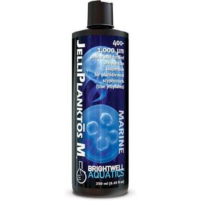 Brightwell Aquatics Jelliplanktos M - Zooplankton Feeding Suspension for Jellyfish, Amino Acid Fortified, 400-1000 Micrometer Size, 500 ml