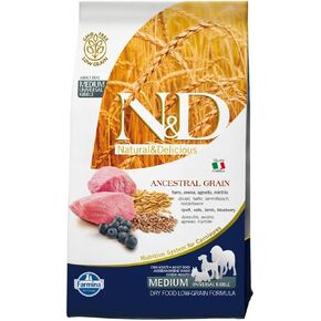 Farmina Natural And Delicious Ancestral Low-Grain Formula Dry Dog Food, 5.5-Pound, Lamb