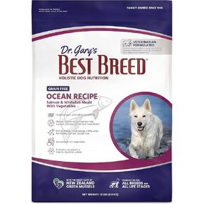 Best Breed Dr. Gary's Grain Free Ocean Recipe Slow-Cooked in USA, Natural Dry Dog Food for All Breeds and Sizes, 26lbs.