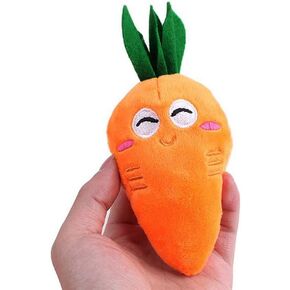1Pc Soft Dog Toys Cute Carrot Plush Chew Squeaker Plush Dog and Cat Toys with Multi-Squeaks Sound Pet Puppy Supplies Dog Squeak Toys
