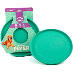 FetchFlyer Dog Frisbee Toy - Interactive Outdoor Fetch Toy Designed for Safe Pet Play, Made from Textured & Non-Toxic Silicone - for Soft and Medium Chewers