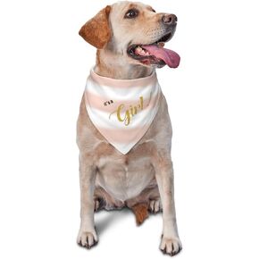It's A Boy It's A Girl Gender Reveal/Baby Announcement Dog Bandana,Gender Reveal Dog Bandana,Reversible,Pregnancy Announcement Dog Bandana (Pink/Black)