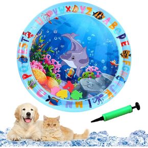 بساط اللعب بمستشعر الماء من يومسور، بساط اللعب بمستشعر الماء السميك للقطط والكلاب، بساط لعب الماء الحسي السميك للقطط مع الأسماك للعب الحيوانات الأليفة، وسادة مستشعر الماء للقطط والكلاب مع لعبة in Kuwait