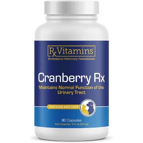 RX Vitamins Cranberry Capsules - Cranberry Supplement for Dogs and Cats - Supports for Urinary Tract Health and Bladder Health - Cat UTI Remedy and Dog UTI Prevention - Boost Immune Support - 90 count