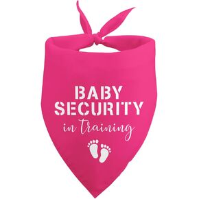 Baby Announcement Props Baby Security in Training Dog Bandana Baby Announcement Gender Reveal Pink Dog Bandana Photo Prop Pet Accessories for Dog Lovers Owner Gift