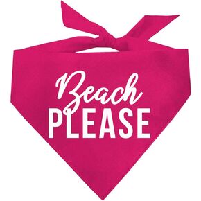 Beach Please Summer Dog Bandana (32 Hot Pink, One Size)