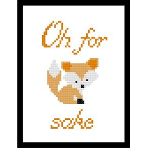 Counted Cross Stitch Pattern. Oh for fox sake.