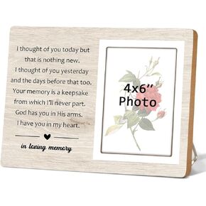 Memorial Picture Frame, Friend or Pet Memorial Photo Frame In Loving Memory, Memorial Gifts for Loss of Friend, Remembrance Gifts, Photo 4x6Inch 12P97