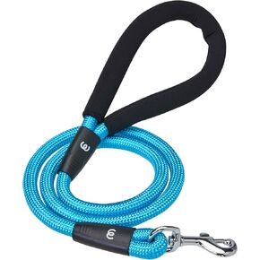 Blueberry Pet Essentials Dog Rope Leash w/Comfortable Padded Handle | Heavy Duty Strong Training Rope Dog Leash | 4ft. Long Heavy Duty Dog Leash | Dog Leash with Handle in Turquoise