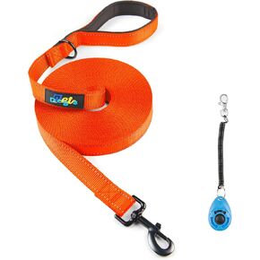 Long Leash for Dog Training 15ft 20ft 30ft 50ft 100ft - Obedience Recall Training Lead for Large Medium Small Dogs - Great for Training Playing Camping Backyard (Green, 20FT)
