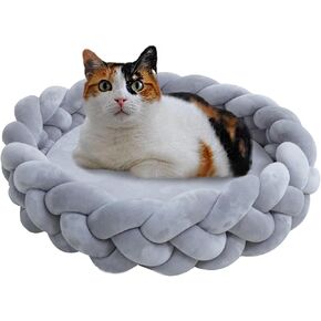 Memory Foam Dog Bed Cat Bed Dog Bed with Sides,Doggie Bed,Couch Cover for Dogs Washable,Round Dog Bed Large,Puppy Beds,Funny Fuzzy Pet Couch Covers for Sofa,Donut Dog Bed (Small)