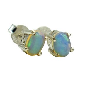 Opal Stud Earrings, Opal Earrings, Stud Earrings, Opal Studs, Opal Jewelry, October Birthstone, Opal, Gift for Her, Dainty Earrings