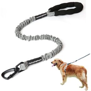 مقود بنجي مرن قوي للكلاب مع مقبض مبطن مريح وأجزاء من سبائك الزنك شديدة التحمل ممتصة للصدمات مقود تدريب للكلاب الكبيرة والقوية in Kuwait