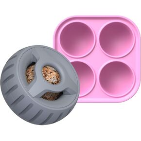 Dog Toy, Dogs Toys to Keep Them Busy, Medium Large Dogs Frozen Treat Toy Holder Treat Dispensing Refillable Homemade Freezable Dog Food, Fillable Rubber Dog Toys