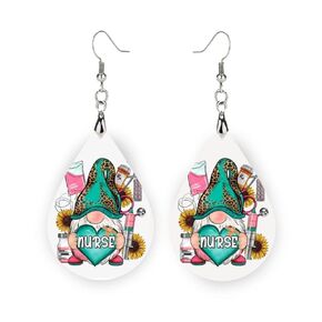 Medical Nurse Earrings, Gnome Nurse Earrings, Gift for Nurse
