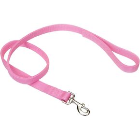 Coastal Pet Double-Ply Dog Leash - Bolt Snap Attachment to Collars and Harnesses - Nylon Dog Walking Leash for Small, Medium and Large Dogs - Pink Bright - 1" x 6'