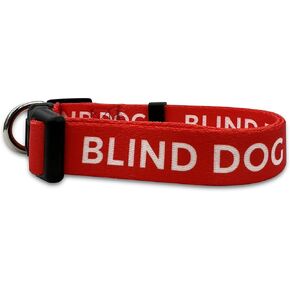 Blind Dog Collar - No Limited Sight Dog Warning - I Am Blind Dog for Small Medium Large Dogs Cats (M, Red) in Kuwait