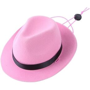 Pink Funny Pet Cowboy Hat, Cute Dog Cat Hat for Halloween Christmas Party Holiday and Daily Wearing Costume Accessories Photo Prop Pet Decoration