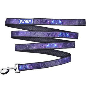 NASA Pet Leash. Space Designed Dog Leash, Size Large Leash for Dogs & Cats. A Shiny & Satin Dog & Cat Leash with NASA Logo and Design for All Outer Space Fans