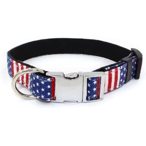 طوق الكلب، طوق كلاب مصمم من القطن، أطواق كلب على شكل زهرة لطيفة للفتيات، طوق جرو أنثى للكلاب الصغيرة والمتوسطة والكبيرة هدية (XS، العلم الأزرق) in Kuwait