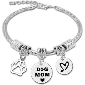 Dog Mom Gifts for Women Dog Lovers Bracelet Gifts for New Puppy Mom Sympathy Gifts for Loss of Pet Gifts for Dog Moms Dog Bracelet Funny Birthday Gifts for Dog Lovers Dog Owners Gifts Dog Mama Gifts