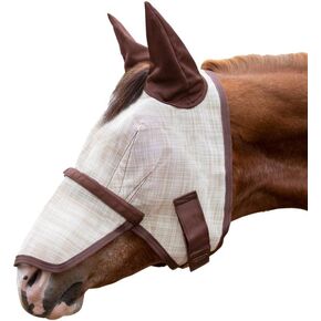 Kensington Signature Fly Mask w/Removable Nose, Soft Mesh Ears & Forelock opening Size: L-Average Color: 121 - Deluxe Black