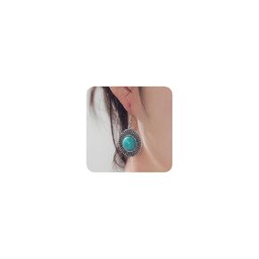 Turquoise Earrings for Women Bohemian Turquoise Oval Drop Dangle Earrings Vintage Western Ethnic Teardrop Earrings Turquoise Jewelry Gifts(Style D)
