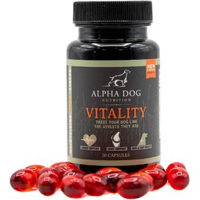 زيت الكريل للكلاب - الحيوية من Alpha Dog Nutrition - يقلل من حساسية الكلاب، والحكة، والتساقط - يعزز صحة الجلد والفرو