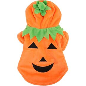 Pssopp Dog Pet Halloween Pumpkin Costume Funny Hoodies Pet Festival Costume Clothes Dogs Halloween Cosplay Sweater Halloween Pumpkin Dog Clothes XL