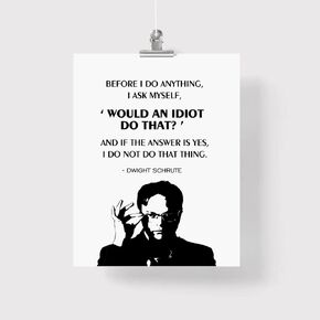 The Office Dwight Schrute Poster - Funny Wall Art Decor for Home, Office, or Dorm - Unframed (11x14 Inches)