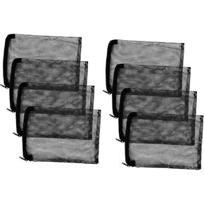 8 Pack Aquarium Filter Media Bags, Small Mesh Bag Drawstring, Aquarium Mesh Bags with Fine Mesh and Plastic Zipper for Activated Carbon, Biofilter Balls, Filter Stones, Ceramic Rings,Filter Bag