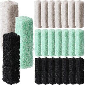 24 قطعة من فلتر حوض السمك، مخفض الأمونيا، مزيل الأمونيا لحوض السمك، مرشحات خزان الأسماك، وسادة فلتر حوض السمك متوافقة مع QuietFlow LED PRO Model 10 in Kuwait