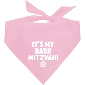 It's My Barkmitzvah Dog Bandana, Dark Blue Dog Bandana, Pet Dog Scarf Accessories, Funny Cute Dog Bandana, Pet Dog Triangle Scarf, Dog Bandana for Small Medium Large Dogs, Gift for Dog Lover (D18)