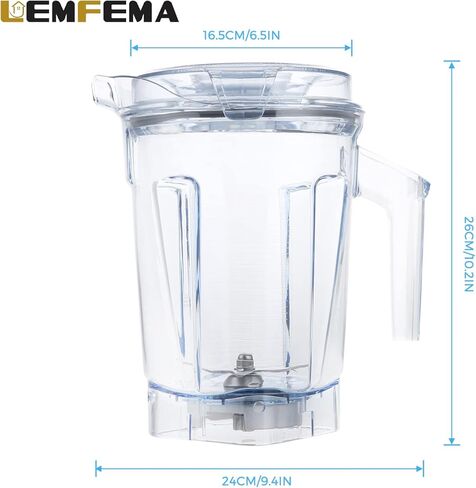 حاوية منخفضة الحجم بوزن 64 أونصة مع شفرة وغطاء متوافقة مع سلسلة Vitamix A3500 Ascent، حاويات مزودة باكتشاف ذاتي - 63126 in Kuwait
