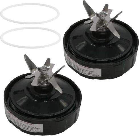 2pcs replacement parts blade with 7 male fins assembly extractor blade gasket for 1200W Ninja Auto-IQ Smooth Boost Blender:BL490 30/BL491 30/BL492 30/BL492W 30/ BL493Z 30/BL494 30 in Saudi Arabia