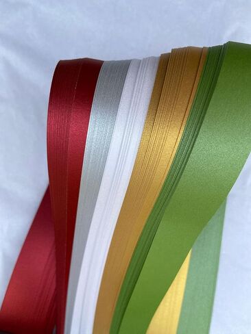 Paper Strips for German, Froebel, Moravian Stars & Weaving ~3/8" Shimmer Holiday in Saudi Arabia