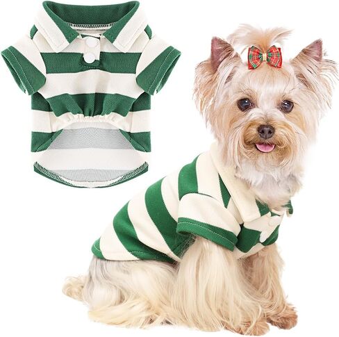 Dog Shirt Collared Summer Polo Dog T-Shirts for Small Dog Cats Boy Girl Dog Clothes Breathable Cute Doggy Sweatshirt Pet Outfit Puppy Dress Cool Clothes for Small Dog Female Or Male(Blue,Small) in Saudi Arabia