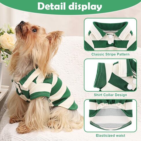 Dog Shirt Collared Summer Polo Dog T-Shirts for Small Dog Cats Boy Girl Dog Clothes Breathable Cute Doggy Sweatshirt Pet Outfit Puppy Dress Cool Clothes for Small Dog Female Or Male(Blue,Small) in Saudi Arabia