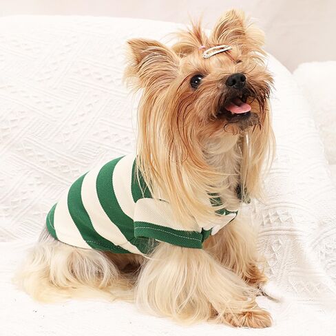 Dog Shirt Collared Summer Polo Dog T-Shirts for Small Dog Cats Boy Girl Dog Clothes Breathable Cute Doggy Sweatshirt Pet Outfit Puppy Dress Cool Clothes for Small Dog Female Or Male(Blue,Small) in Saudi Arabia