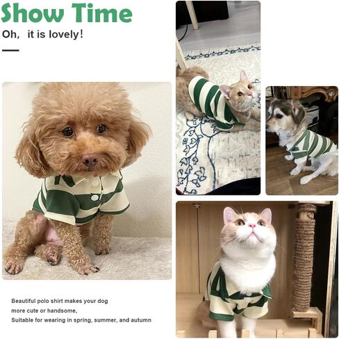 Dog Shirt Collared Summer Polo Dog T-Shirts for Small Dog Cats Boy Girl Dog Clothes Breathable Cute Doggy Sweatshirt Pet Outfit Puppy Dress Cool Clothes for Small Dog Female Or Male(Blue,Small) in Saudi Arabia
