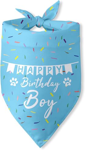 Dog Birthday Bandanas Boy Dog Birthday Outfit Decorations Scarf Gifts for Birthday Boy Dog Puppy Pet Happy Birthday Blue Dog Bandana Dog First Birthday Party in Kuwait