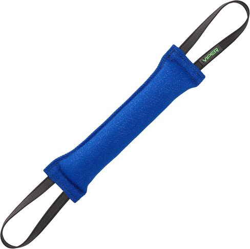 Viper Synthetic K9 Tug Toy Reward with Two Handles for Adult Dogs and Puppies. Ruberized Handles - Red, 16" x 2.5" in Saudi Arabia