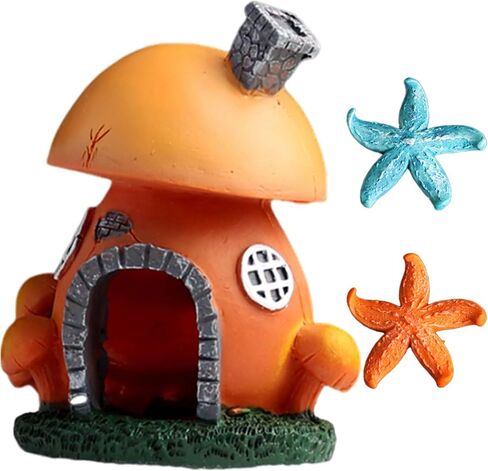 Aquarium Decoration Mini Hut Hiding Cave Environmentally Friendly Natural Resin Material for Aquatic Pets Breeding Playing and Resting Fish Tank Accessories (Conch Style 2) in Saudi Arabia